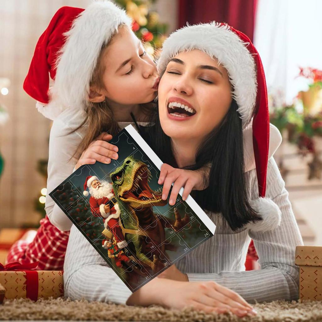 Weihnachts-Countdown Blind Box Mini Acryl Drachenbaby Anhänger Geschenk für Feiertagspartys
