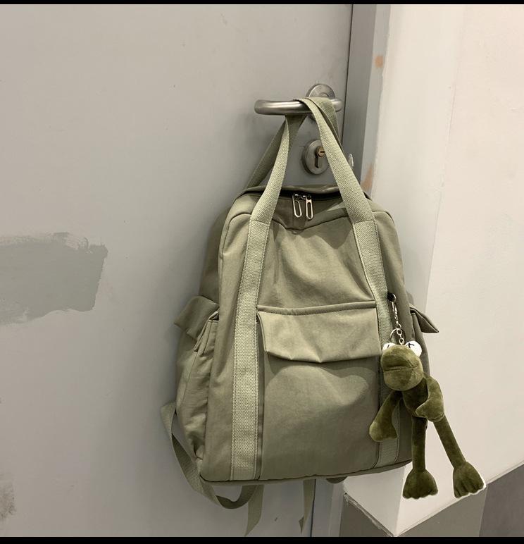 Korean Style Women's Backpack: Trendy, Multi-purpose, Large Capacity Nylon Shoulder Bag for College and Travel