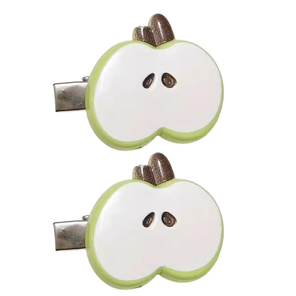 2pcs Fruit Hair Barrettes Styling Accessories Comfortable Wear HairClip for Girls Teens Everyday Wear All Matching