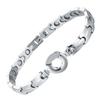 Diamond-encrusted Water Drop Stainless Steel Magnet Bracelet Adjustable Titanium Steel Gold-plated Women's Magnetic Health Bracelet