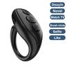 Fingertip Remote Control Bluetooth Scrolling Ring with Phone Stand Wireless Camera Shutter Selfie Button Digital Page Turner