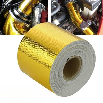 Reflexní samolepicí páska, zlatá stříbrná, vysokoteplotní tepelná izolace, štít, obvaz, role 50 mm x 10 m, univerzální