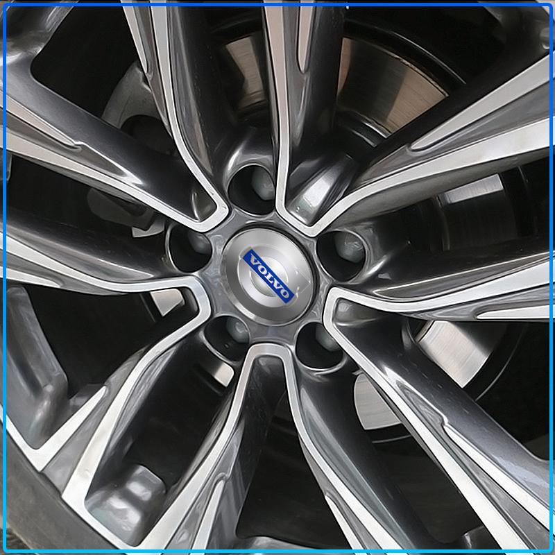 4pcs Car Wheel Center Hub Cap Stickers Rim Cover Emblem Decal For Volvo XC90 XC60 XC70 XC40 V90 V60 V40 C70 C30 S80