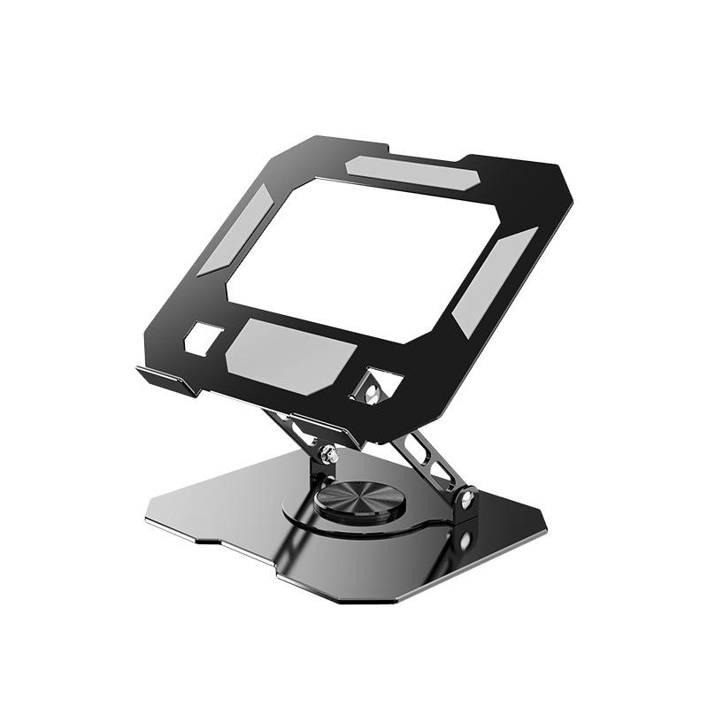 2025 Rotatable & Foldable Laptop Riser: Alloy Heat-Dissipation Stand with Flat, Rotating Monitor Feature.