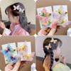 2pcs Rhinestone Hair Clip Set Colorful Butterfly Kids Bangs Clip Kids Barrettes  Birthday Gift