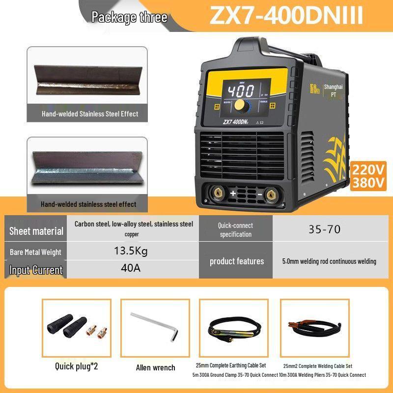 Shanghai Hugong 400DN Dual Voltage Industrial Welder - Universal Manual, High Current, 220/380V