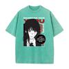 Hot Japanese Yoru Graphic T Shirt Chainsaw Man Anime Vintage Washed T-shirt Men Women Clothes Oversized Polyester Short Sleeve Tee