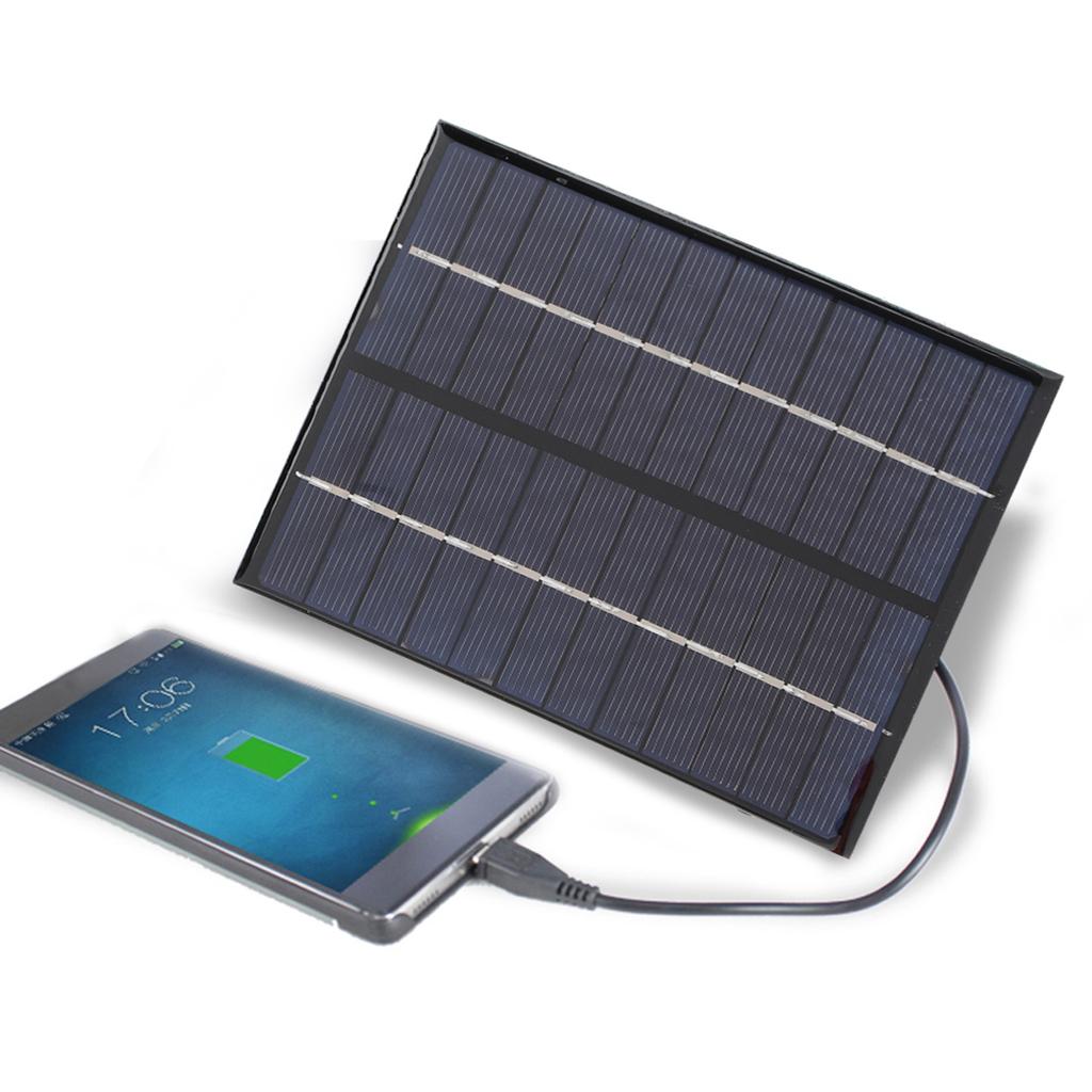 2W 12V Solar Panel Polycrystalline Silicon DIY Outdoor Portable Charger with Clip