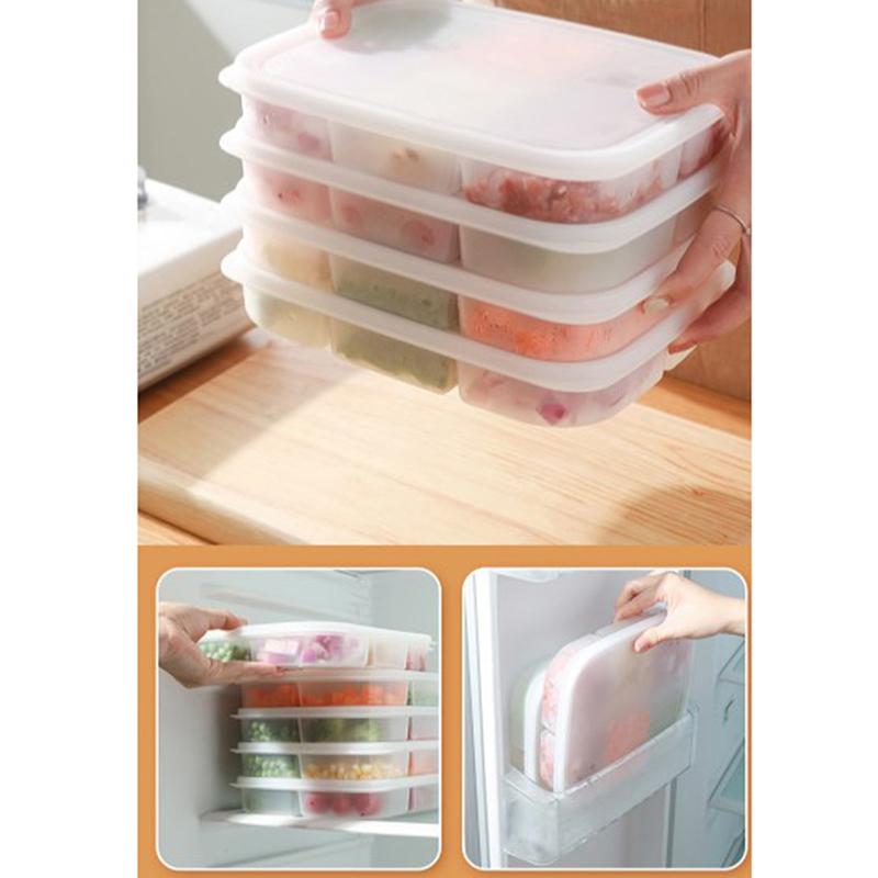 Food Fruit Storage Box Portable Compartment Refrigerator Freezer Organizers