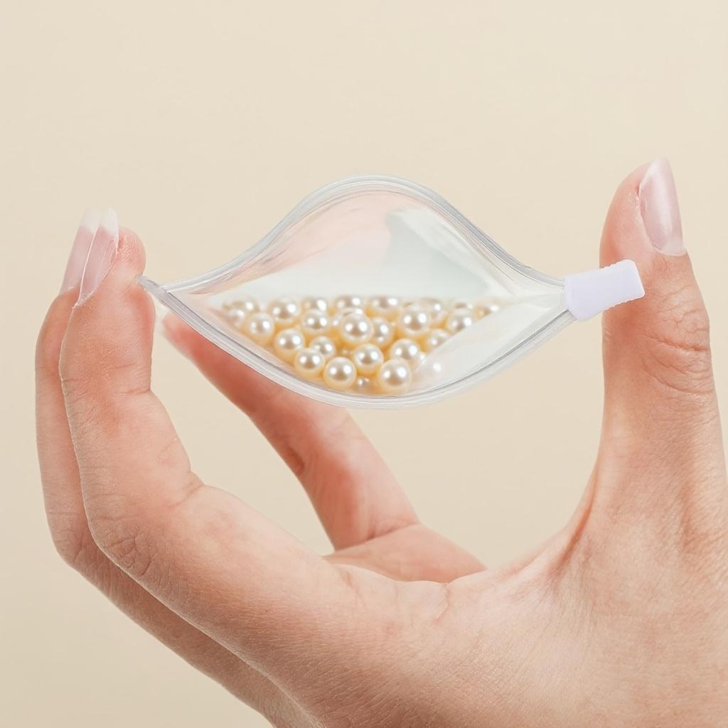 100pcs 3.15x3.15 Inch PVC Trinkets Bags Small Zip Lock Accessories Storage Bracelet Earring Packaging Secure Sealing Dust Moisture Scratch Proof
