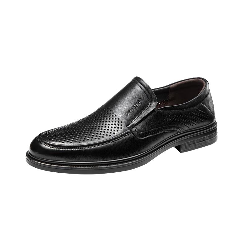 Aokang Men s Perforated Leather Casual Sandals EU 42