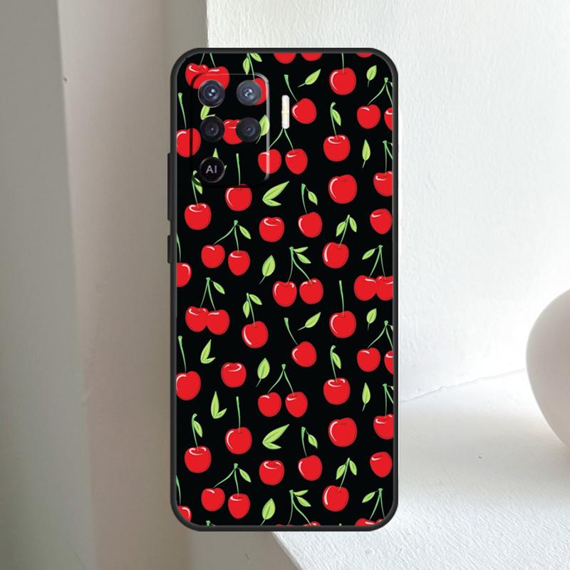 Food Fruit Red Cherry For OPPO A78 A98 A18 A38 A58 A5 A6 Pro A15 A17 A57 A16 A76 A96 A54 A74 A94 A40 A60 A80 Case