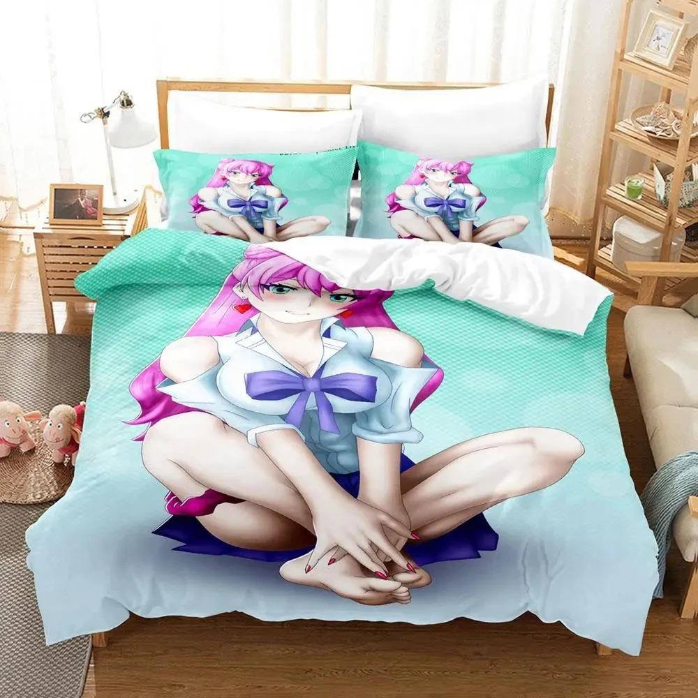 Anime Mehr als ein verheiratetes Paar, aber keine Liebenden Bettwäsche-Set für Jungen und Mädchen, Twin Queen Size, Bettbezug, Kissenbezug, Bett, Kinder, Erwachsene