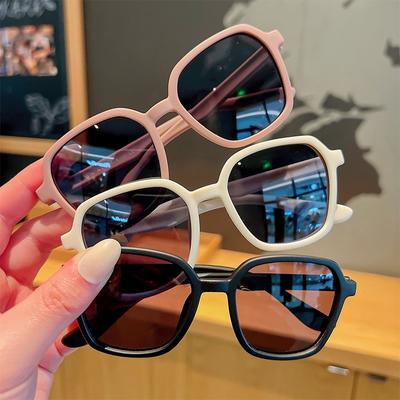 Óculos de sol infantis meninas meninos óculos de sol na moda legal silicone protetor solar proteção uv