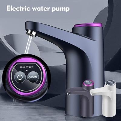 USB-laddning Elektrisk Vattenpump Kvantitativ med Slang Automatisk Vattenautomat Lågt Ljud Trådlös