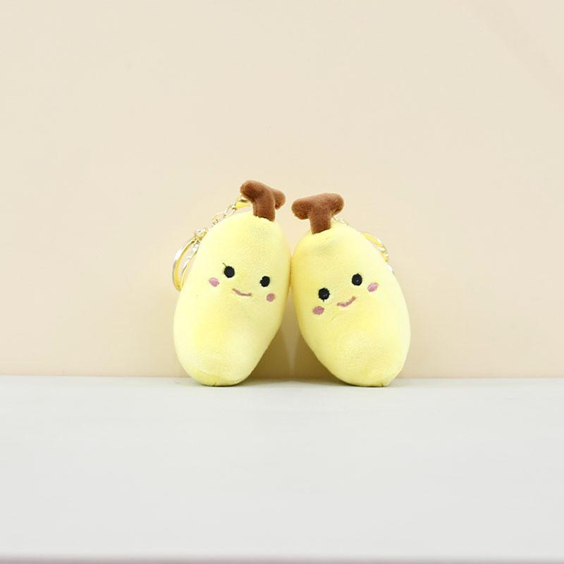 Adorable Cartoon Banana Plush Toy Keychain With Ultra Soft Short Plush Material For Bags