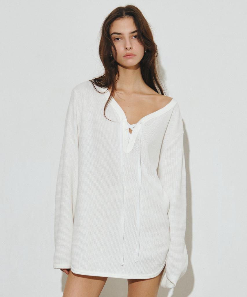 MIDNIGHT MOVE Waffle T (Ivory)