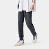 Li-Ning Comfortable Casual Simple Solid Color Tapered Mid-Waist Knitted Sports Pants Men bottoms Ink-Gray AKLVB19-3