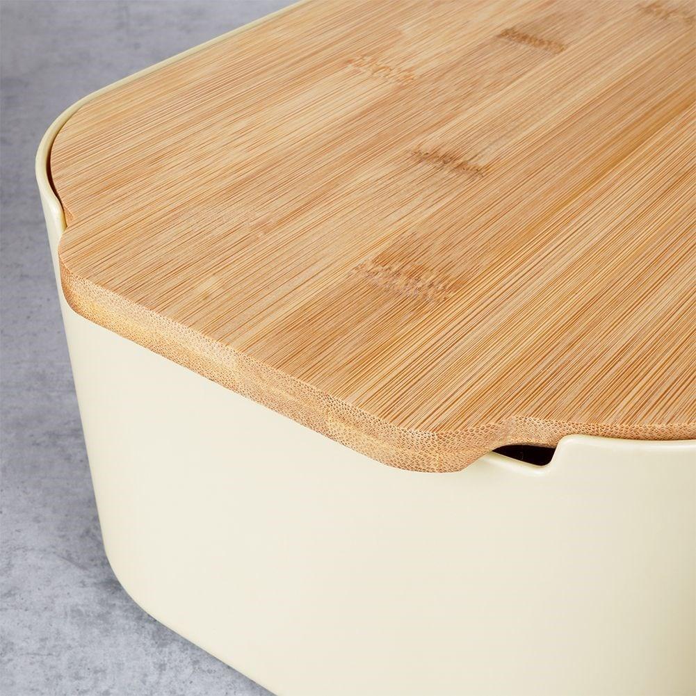 BREAD BOX WITH BAMBOO BOARD CREAM 259303