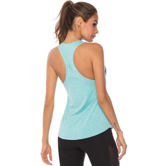 Women U Neck Sleeveless Quick Dry Racerback Vest Running Yoga Sports Tank Top