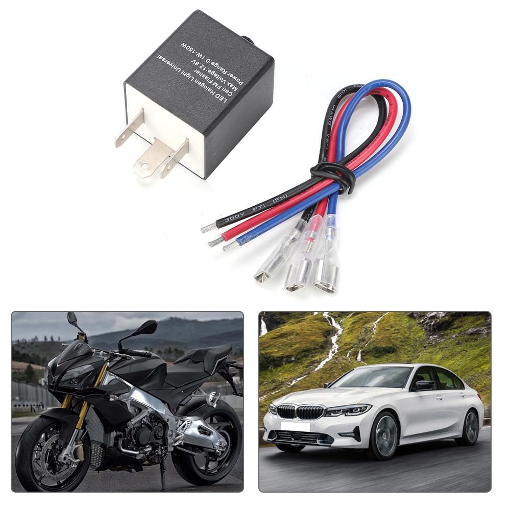 Universal 12V Motorrad Einstellbar LED Blinker Blinkerlicht Blinkrelais