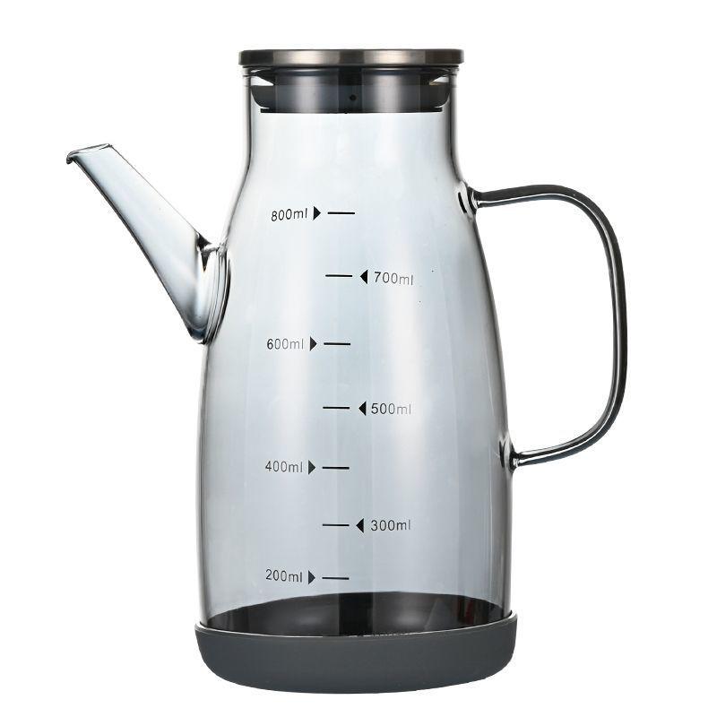High Borosilicate Glass Oil Pot for Soy Sauce & Vinegar - Non-Stick Storage Bottle