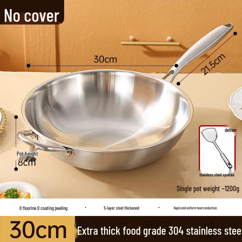 Boyiduo 304 Stainless Steel Non-stick Wok