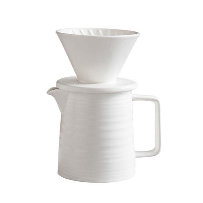 1-2 Cups Ceramic Coffee Dripper Pour Over Coffee Maker Set for V60 Coffee Filter Hand Brew Espresso Pot Coffeeware Teaware