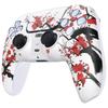eXtremeRate LUNA PS5 Controller Replacement Front Shell and DIY Replacement Housing Shell and Touchpad Cover Plum Pattern (BDM-010, BDM-020, BDM-030,