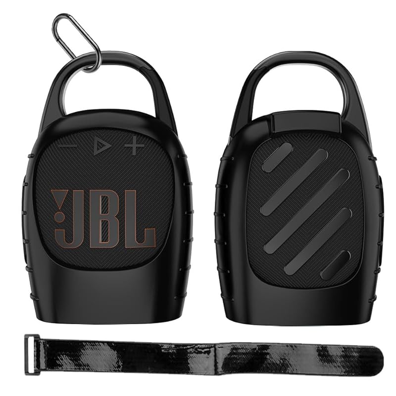 

For CLIP5 bluetooth speaker Dedicated protective storage Silicone case/with anti-lost buckle/with Velcro [YCJDP] Soft waterproof dustproof lightweight