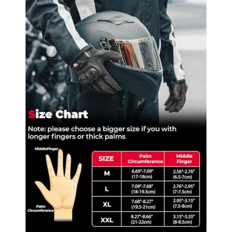 Motorcycle Gloves for Men/Women, Touchscreen Dirt Bike Gloves with Shell, Anti-Slip for Motorbike, Riding, Racing, Cycling, Dir