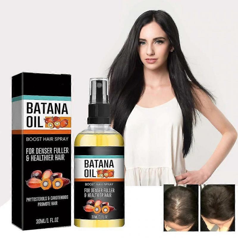30ml Batana Oil Hair Spray for Deep Nourishment, Strengthens Hair Roots, Repairs Dry & Frizzy Hair, Home Use Hair Treatment Spray