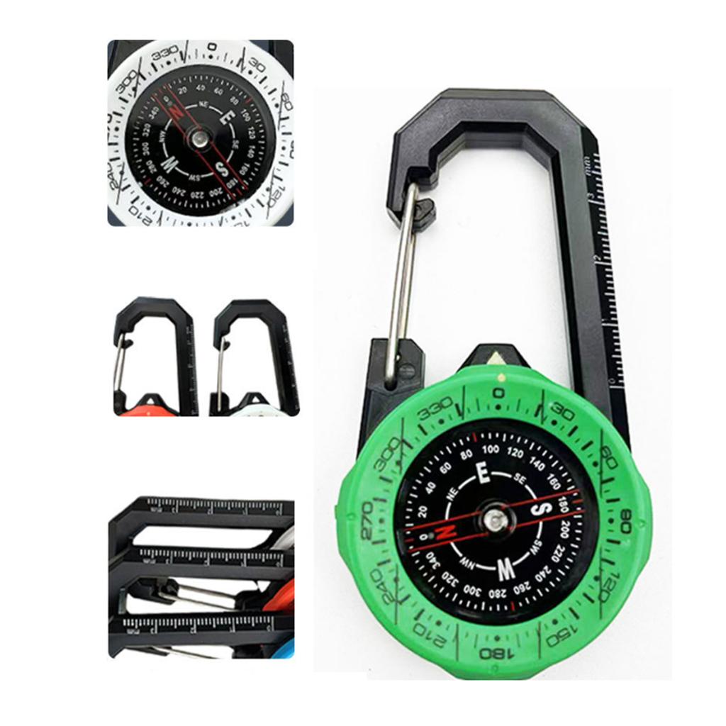 Waterproof Carabiner Compass Portable Outdoor Sports Directional Guide Small Pocket Compass Backpacking Accessory