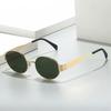 New Oval Sunglasses Small Round Metal Frame Fashion Sunglasses For Men And Women UV Protection