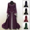 Luxurious Long Bell Sleeve Medieval Renaissance Women's Vintage Gown Dress For Cosplay
