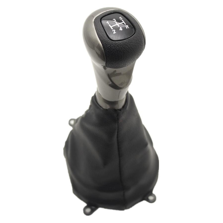 5 Speed Gear Stick Shift Knob Black Leather Boot For Honda Civic DX EX LX 2006 2007 2008 2009 2010 2011