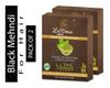 La'Decus INDIA Natural Herbal Organic Mehendi Powder for Hair with Medicinal Herbs (Black) - Pack of 2