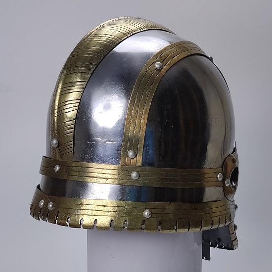 Vendal Mendulsaa Sca Larp , Viking Helmet, Medieval Templar Knight Crusader Armor, Viking Lerp Warrior Helmet, Steel Brass Helmet