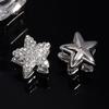Diamond-encrusted five-pointed star zircon ear buckle light luxury fashion cold wind earrings niche personality high-end earrings