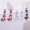 Cute Cartoon Alloy Pony Beaded Pendant Keychain Fashion Key Ring Bag Pendant Kawaii Mobile Phone Chain Accessories Gifts