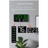 Large Digital Wall Clock Week Date Temperature Display Voice Control Table LED Alarm Clocks Brightness Adjustable 12/24H Clock