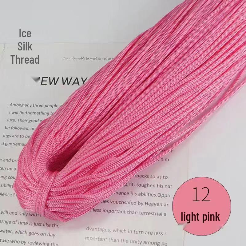 Lightweight Thick Ice Silk Yarn Hand-Knitted Hat & Large Bundle for Spring/Summer Crochet