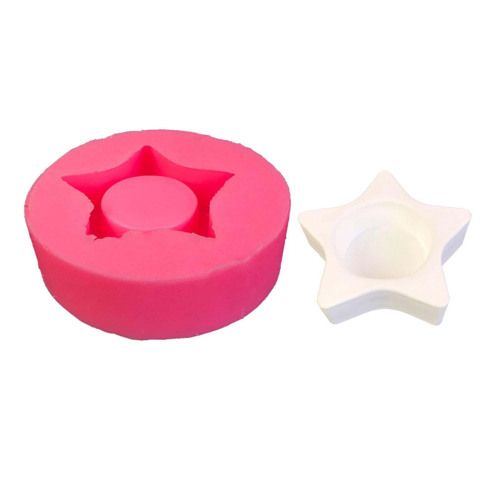 

3D подсвечник силиконовая форма в форме звезды формы для подсвечников эпоксидные формы для литья шкатулка для ювелирных изделий контейнер формы для смолы DIY