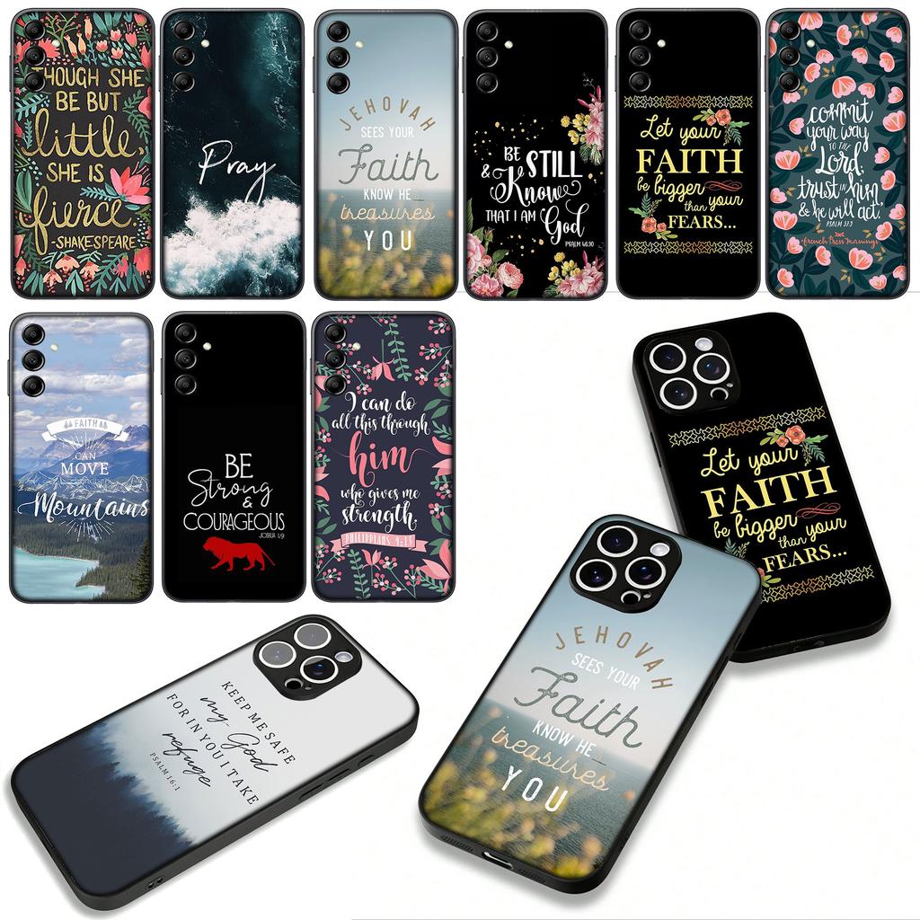 Bibelvers Gott Christus Jesus Christliches Handyhülle für Apple iPhone 16 15 14 Plus 13 12 Mini 17 Pro Max + ProMax 16E Air Case