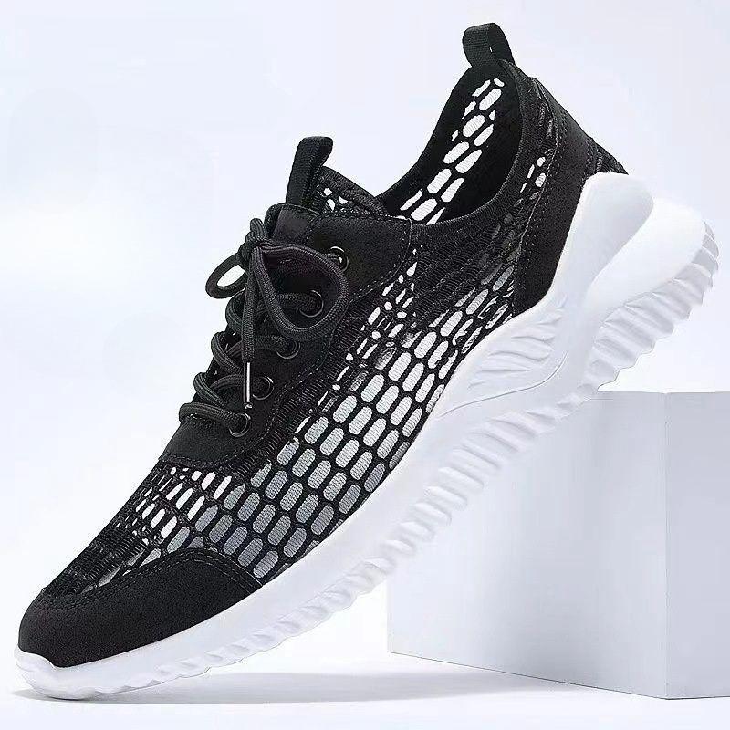 Mesh Upper Hollow Breathable Running Men's Casual Sneakers Designer Stylish Comfortable Hiking Trekking Simple Male Sports Shoes