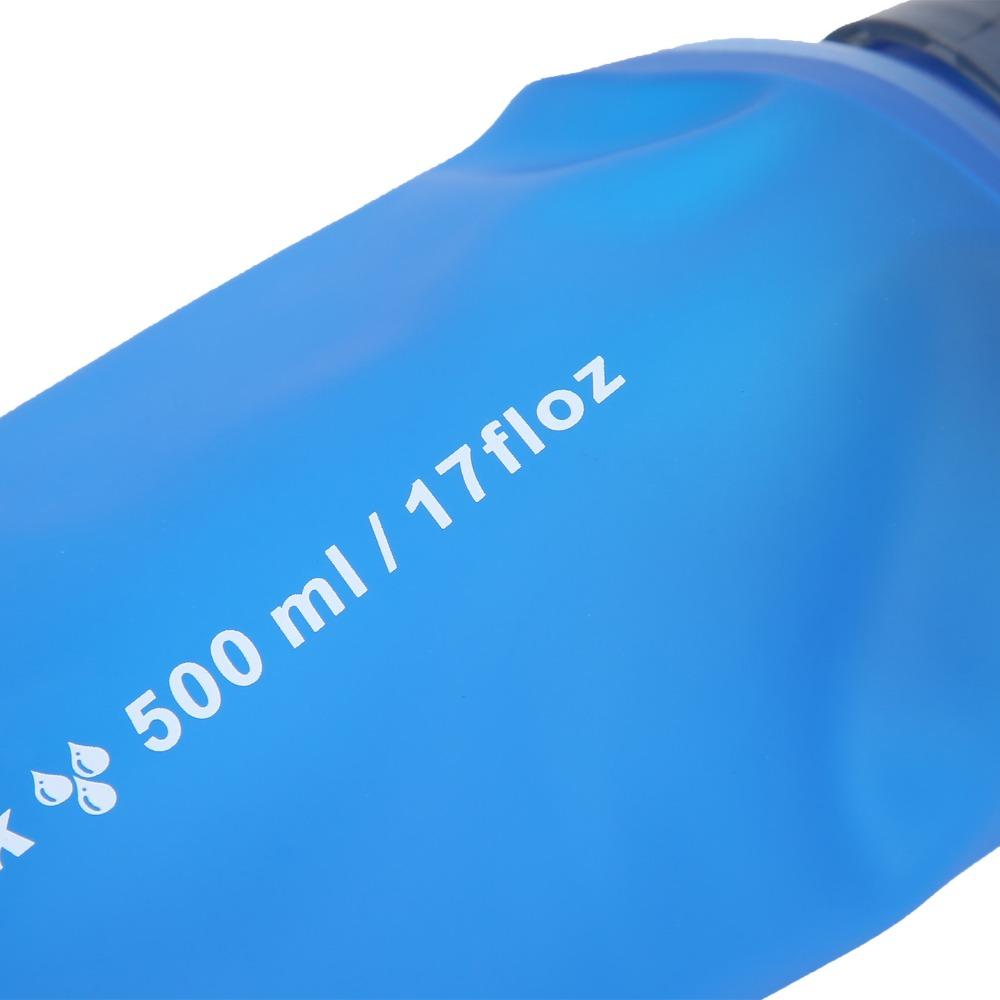 2 Pcs 500ml Foldable Water Bottle TPU Portable Water Bottle Durable Soft Water Bottle  Running
