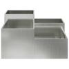 Garden Planter Silver 80 X 80 X 48 Cm Galvanized Steel