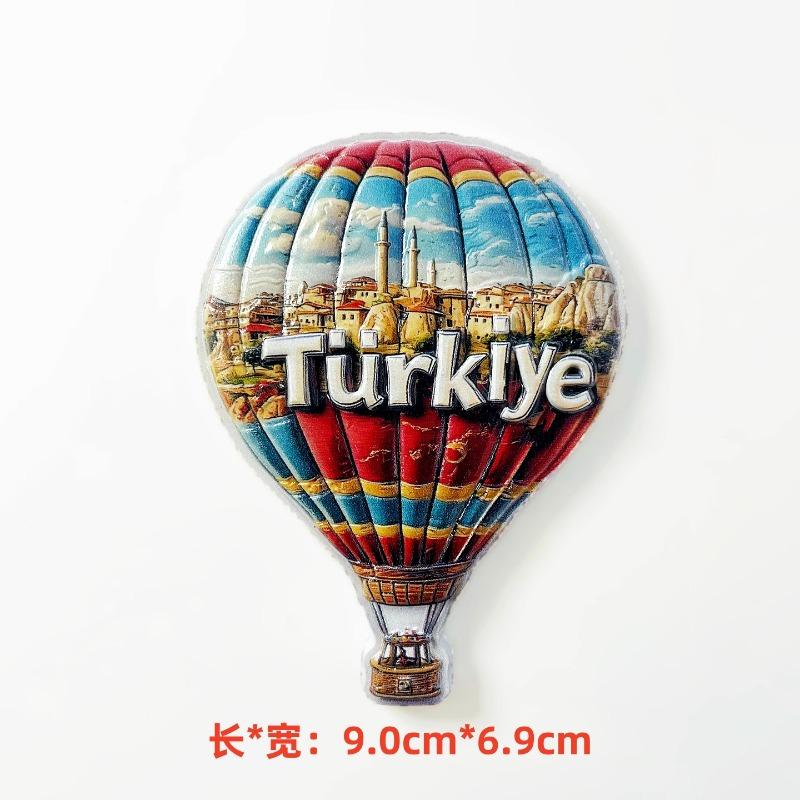 Turkey Fridge Stickers Cappadocia Souvenirs Istanbul Hot-air Balloon Fridge Magnets Home Decoration Wedding Gifts