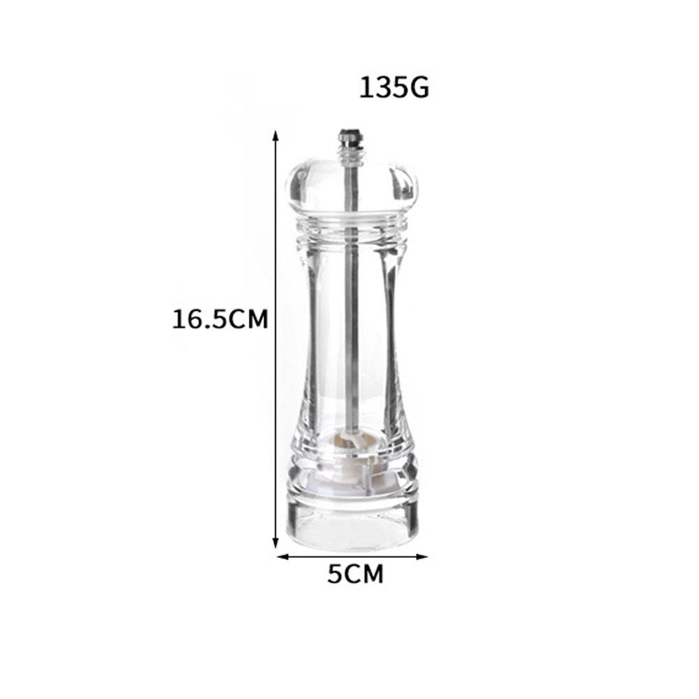 New Acrylic Grinder Transparent Pepper Grinder Manual Pepper Grinder Ceramic Core Multi Purpose Seasoning Bottle Kitchen Tools