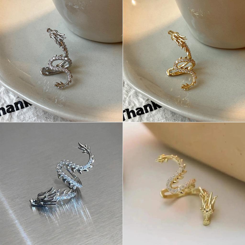 Trendy Dragon Ear Wrap Comfortable and Eye Catching Dragon Ear Cuff Accessory Stylish Parties Ear Clips Studs Adornment